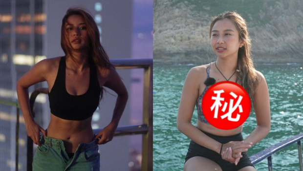 何泳芍三点式晒34D好身材，落水兴奋大赞香港不输外国