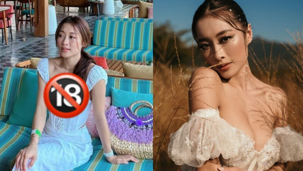 港姐庞卓欣泰国出游，大晒34C豪乳，火辣超低胸装束陷走光边缘