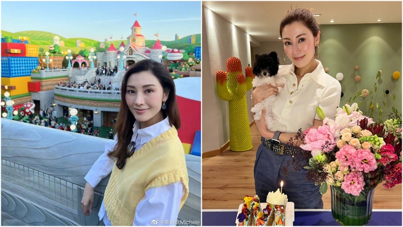 李嘉欣晒“真空诱惑”美照，上衣挖洞及腰泄雪白一片