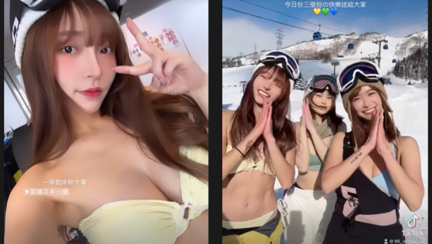 林襄滑雪场比基尼热舞，性感火辣，网友大赞：香喷喷