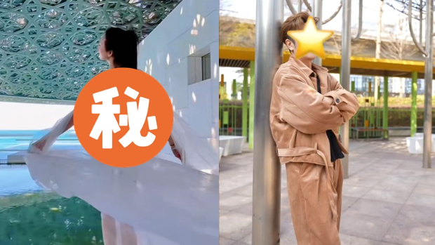 陈浩民嫩妻博物馆打卡，透视纱裙晒裸背翘臀，网友：恰当吗？