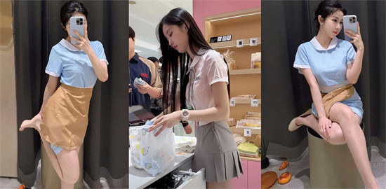 约会好利来极品店员 颜值在线还可以体验制服诱惑 空姐不一定在飞机上 也有可能在好利来哦！
