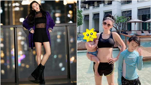 张栢芝与儿子香港被捕获，屡传怀第四胎生图有玄机？