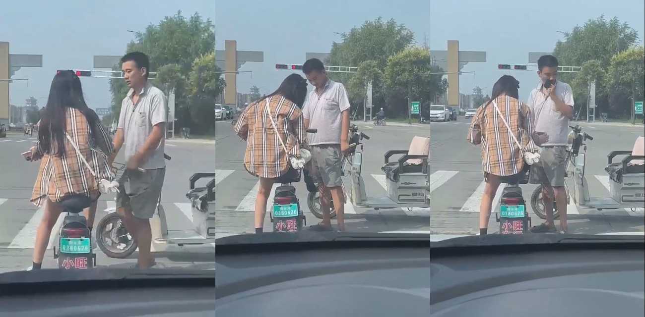 变态男当街拦路小姐姐索要袜子 不给还不让走