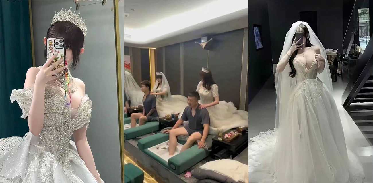 按摩搞出新花样！婚纱按摩？别人花几十万彩礼 只需1000就能拥有