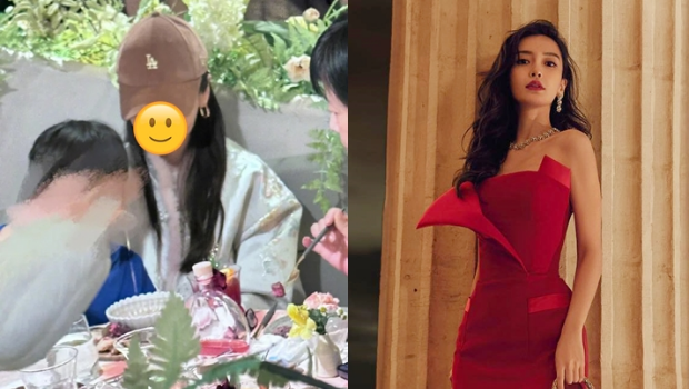 Angelababy带小海绵吃饭被捕获，网民揭内情疑打造慈母形象炒作