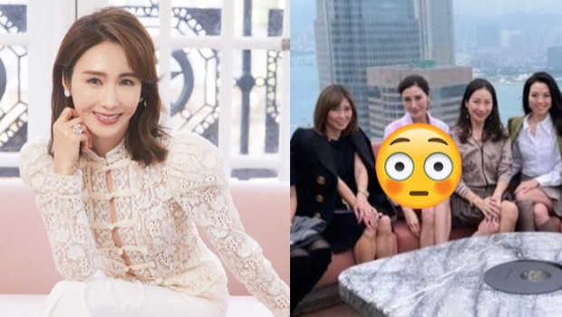 李嘉欣现身名媛聚会打扮亮眼抢镜，黎姿让出中间位极低调