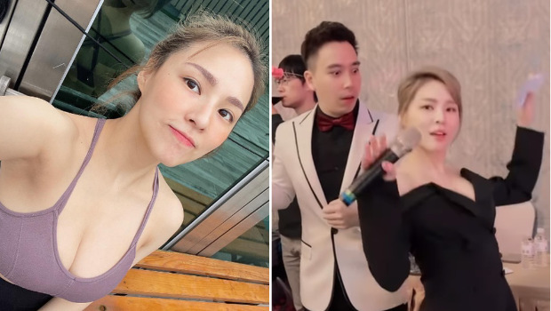台湾熊熊深V热舞，秀出深邃事业线，惹男星低头偷看
