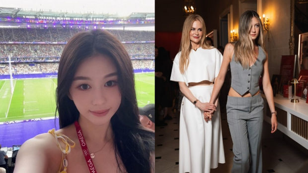 巴黎奥运丨“东西最索星二代”激罕同场！邱淑贞沈月母女仙气力压奥斯卡影后与女儿