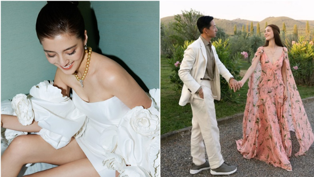 吴千语施伯雄结婚丨婚礼现场照曝光！吴千语穿婚纱明艳照人，拗腰拥吻连环放闪