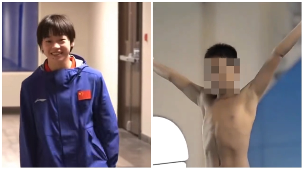 巴黎奥运丨全红婵弟弟全进鹏跳水片疯传！完美继承“水花消失术”