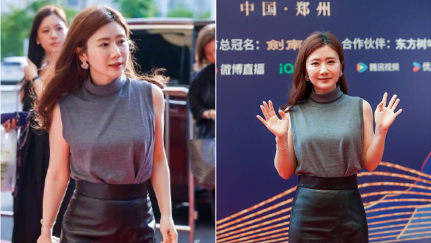 福原爱走出婚姻风波，红毯“Big爆上围”衣服变形震撼视觉