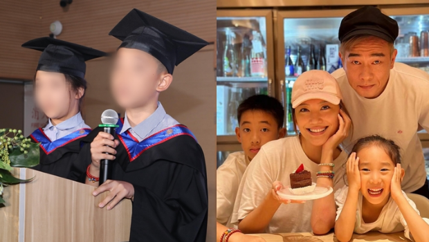 陈小春儿子Jasper迎小学毕业！上台演讲曝光“真面目”