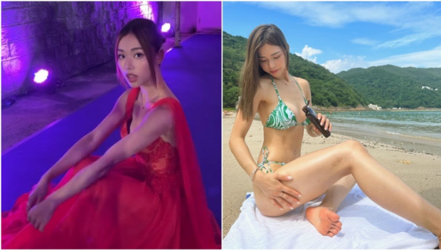 “狂野港姐”被黄色不明液体淋湿！惊见身后外籍猛男“庞然大物”