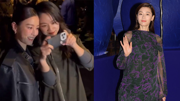 汤唯惊喜同框韩国女神全智贤！台下互动曝，十指紧扣大笑交流